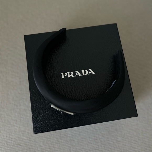 PRADA BLACK RE-NYLON HEADBAND - Picture 4 of 8